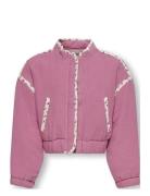Kmgthyra Life Piping Detail Jacket Otw Bomberjakke Pink Kids Only