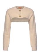 2326 Fluffy Knit, Long Sleeve Boler Tops Knitwear Cardigans Cream STIN...