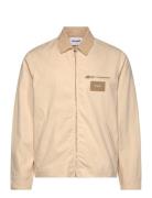 Classic Zip Up Workwear Jacket Tynn Jakke Beige SIXTH JUNE