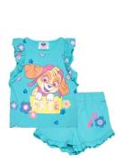 T Shirt + Short Sets Sets With Short-sleeved T-shirt Blue Paw Patrol