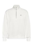 Shield Half-Zip Tops Sweat-shirts & Hoodies Hoodies White GANT