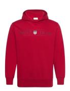 Graphic Hoodie Tops Sweat-shirts & Hoodies Hoodies Red GANT