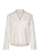 Jacket Ls Co Jacquard Hearts Topp White Hunkemöller