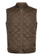 Teddy Quilted Vest Vest Khaki Green Morris