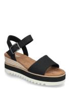 Diana Sandal Med Hæl Espadrilles Black TOMS