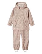 Nmfladry10 Rain Set Aop Fo Lil Outerwear Rainwear Rainwear Sets Pink L...