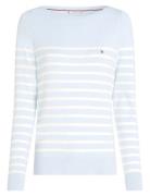 Co Jersey Stitch Boat-Nk Ls Swt Tops Knitwear Jumpers Blue Tommy Hilfi...