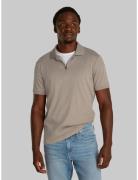 Liquid Touch Welt Zip Polo Tops Polos Short-sleeved Calvin Klein