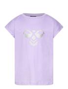 Hmldiez T-Shirt S/S Sport T-shirts Short-sleeved Purple Hummel