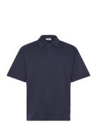 Sdoswald Tops Polos Short-sleeved Navy Solid
