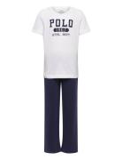 S5-Sleepwear Short Set Pyjamas Sett White Ralph Lauren Kids