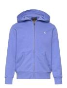 French Terry Full-Zip Hoodie Tops Sweat-shirts & Hoodies Hoodies Blue ...