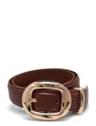 Rounded Buckle Belt Belte Brown Mango