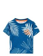 Knit T-Shirt Flame Tops T-shirts Short-sleeved Blue Boboli