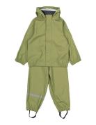 Pu Rain W. Susp. Recycled Outerwear Rainwear Rainwear Sets Green Mikk-...