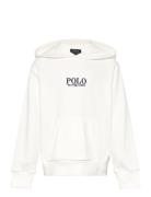 Logo French Terry Hoodie Tops Sweat-shirts & Hoodies Hoodies White Ral...