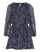 Anna Emina Chiffon Dress Kort Kjole Navy French Connection