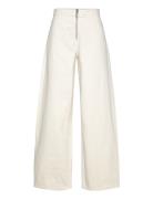 Wide-Leg Jeans With Zip Bottoms Jeans Wide Beige Mango