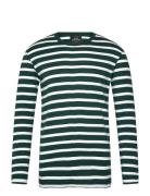 Trio Rib Tobias Tee Ls Tops T-shirts Long-sleeved Green Mads Nørgaard