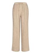 Srlottie Pant Bottoms Trousers Wide Leg Beige Soft Rebels