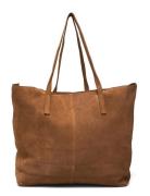 Suede Shopper Bag Shopper Veske Brown Mango