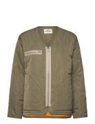 Poly Twill Alice Jacket Vattert Jakke Green Mads Nørgaard