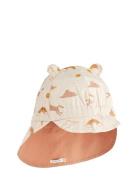 Gorm Reversible Sun Hat With Ears Solhatt Beige Liewood