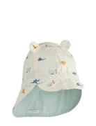 Gorm Reversible Sun Hat With Ears Solhatt Cream Liewood