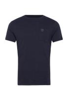 Chest Pocket Short Sleeve Tee Designers T-shirts Short-sleeved Navy Ti...