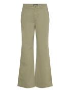 Cotton Twill Wide-Leg Pant Bottoms Trousers Chinos Green Lauren Ralph ...