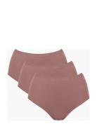 Sloggi Go Daily Cotton Highwaist 3P Truse Brief Truse Brown Sloggi