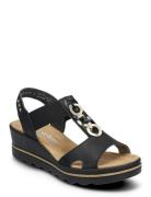 67498-00 Sandal Med Hæl Black Rieker