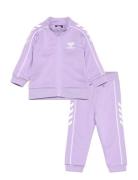 Hmltrack Tracksuit Mini Sport Tracksuits Purple Hummel