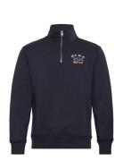 Graphic Half Zip Designers Sweat-shirts & Hoodies Sweat-shirts Navy GA...