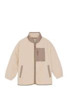 Jacket Brushed Outerwear Fleece Outerwear Fleece Jackets Beige Minymo