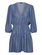 Tjw Chambray Mini Dress Ext Kort Kjole Blue Tommy Jeans