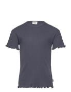 Pointella Trixina Tee Tops T-shirts Short-sleeved Navy Mads Nørgaard