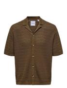 Onsthiago Ovz 7 Ss Resort Crochet Shirt Tops Knitwear Short Sleeve Kni...