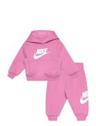 F8-Fleece Pant Set Sport Tracksuits Pink Nike
