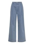 Mspria High Waist Pant Bottoms Trousers Flared Blue Minus