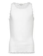 Rkbalta Modal Sl Lace Top Tops T-shirts Sleeveless White Rosemunde Kid...