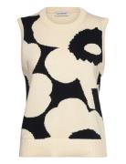 Pi Eri Unikko Vests Knitted Vests Beige Marimekko