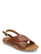 Sandals - Flat - Open Toe - Op Flate Sandaler Brown ANGULUS
