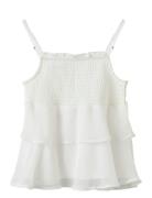 Nkffedolina Strap Top Tops T-shirts Sleeveless White Name It