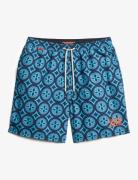 Tile Print 16 Swim Short Badeshorts Navy Superdry