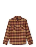 Bowery L/S Flannel Tops Shirts Casual Beige Brixton