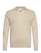 Casual Knit Tops Knitwear Round Necks Beige Lindbergh