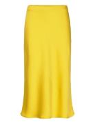 Matte Shine Satin Midi Skirt Skirts Satin Skirts Yellow Calvin Klein