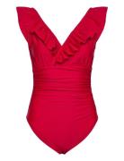 Agnescras Swimsuit Badedrakt Badetøy Red Cras