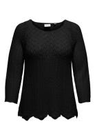 Carnola Life 3/4 Pullover Knt Noos Tops Knitwear Jumpers Black ONLY Ca...